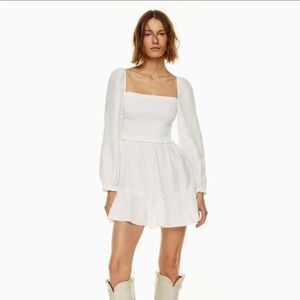 Aritzia White Linen Tempest Dress
